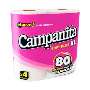 Papel Hig.CAMPANITA Plus SH. 4un. 80 M